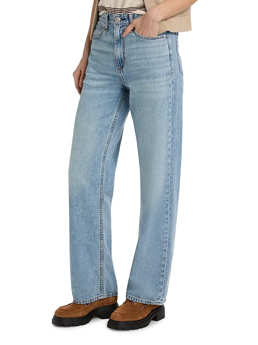 rag & bone Women's Logan Featherweight Wide-Leg Jeans | Thumbnail 4 rag & bone Women's Logan Featherweight Wide-Leg Jeans | Thumbnail 4