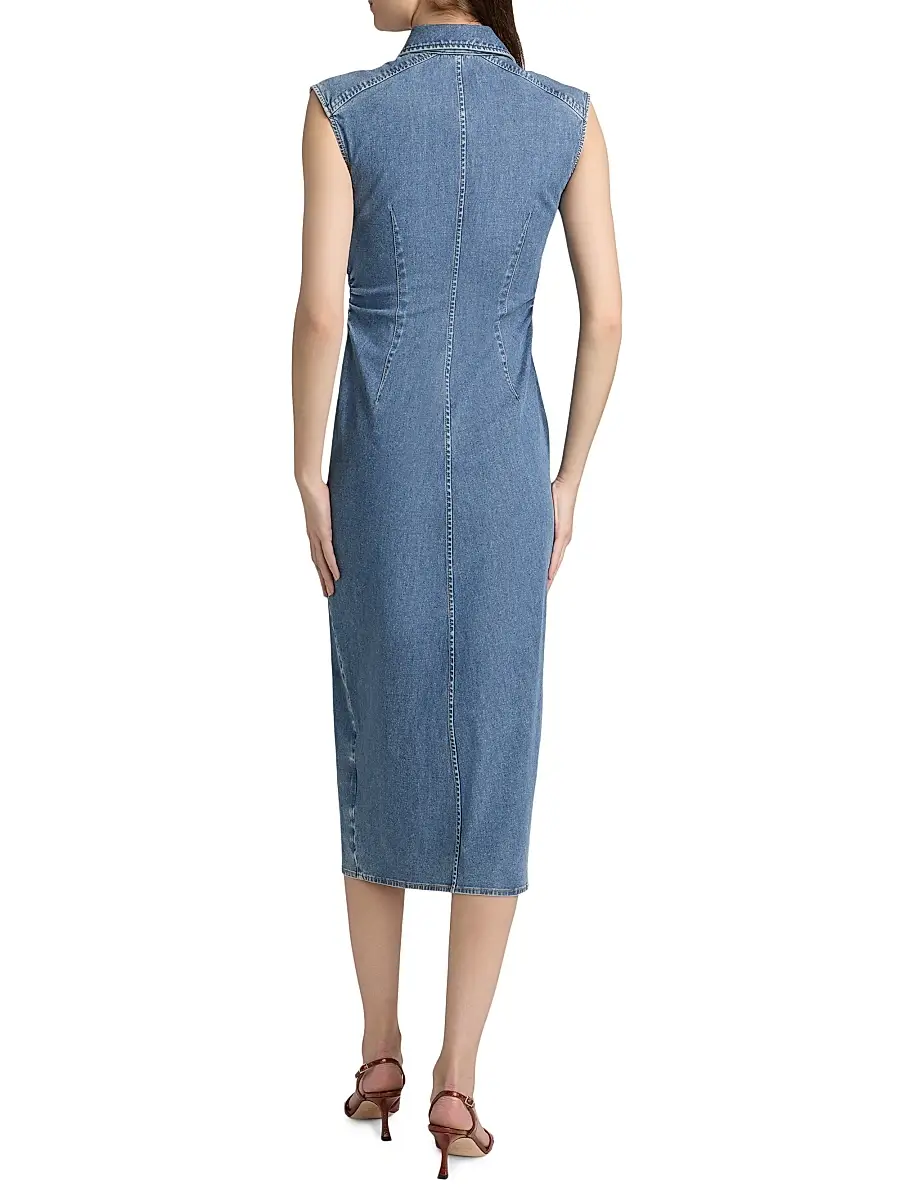 rag & bone Women's Airflex Leah Denim Midi-Dress | Thumbnail 5 rag & bone Women's Airflex Leah Denim Midi-Dress | Thumbnail 5