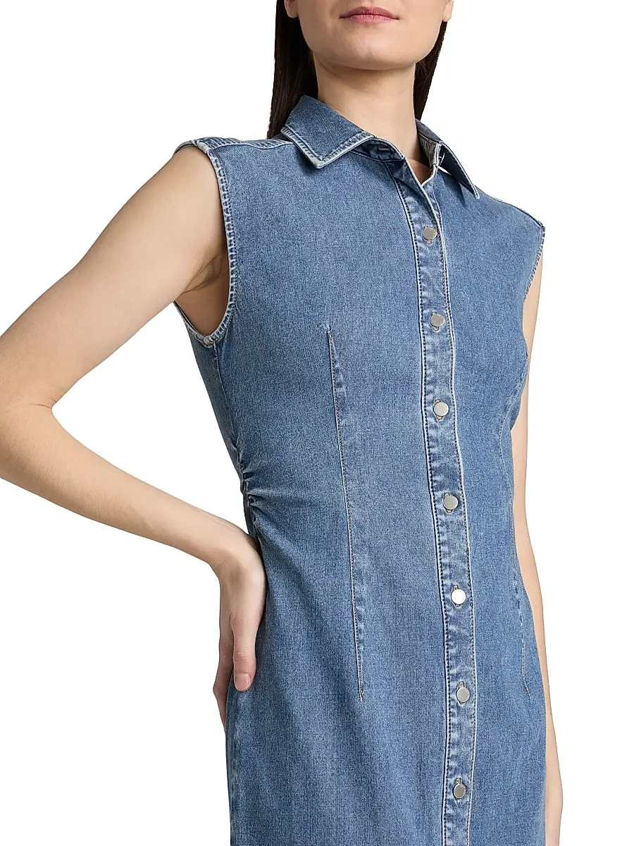 rag & bone Women's Airflex Leah Denim Midi-Dress | Thumbnail 6 rag & bone Women's Airflex Leah Denim Midi-Dress | Thumbnail 6