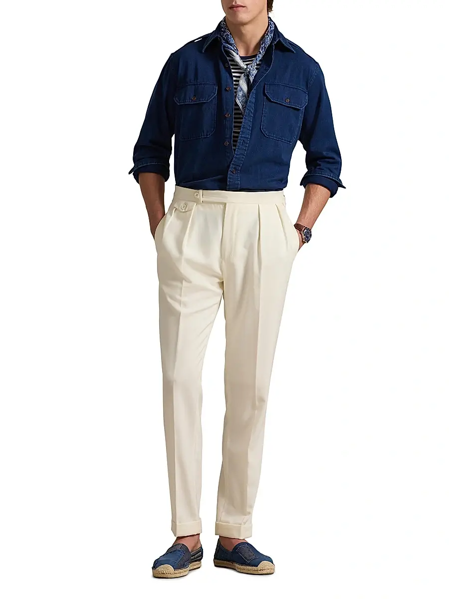 Polo Ralph Lauren Men's Cotton Denim Button-Front Shirt | Thumbnail 2 Polo Ralph Lauren Men's Cotton Denim Button-Front Shirt | Thumbnail 2