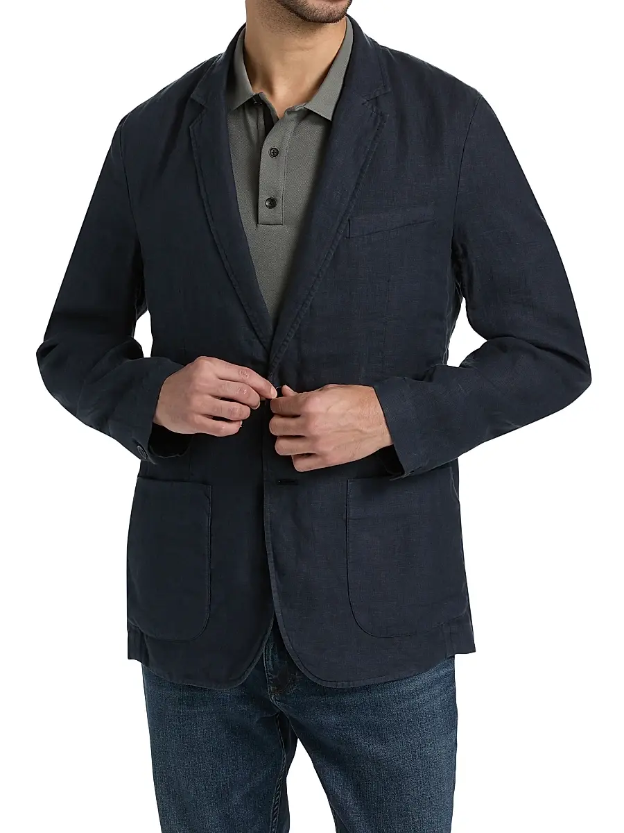rag & bone Men's Butler Patch Pocket Linen Blazer | Thumbnail 3 rag & bone Men's Butler Patch Pocket Linen Blazer | Thumbnail 3