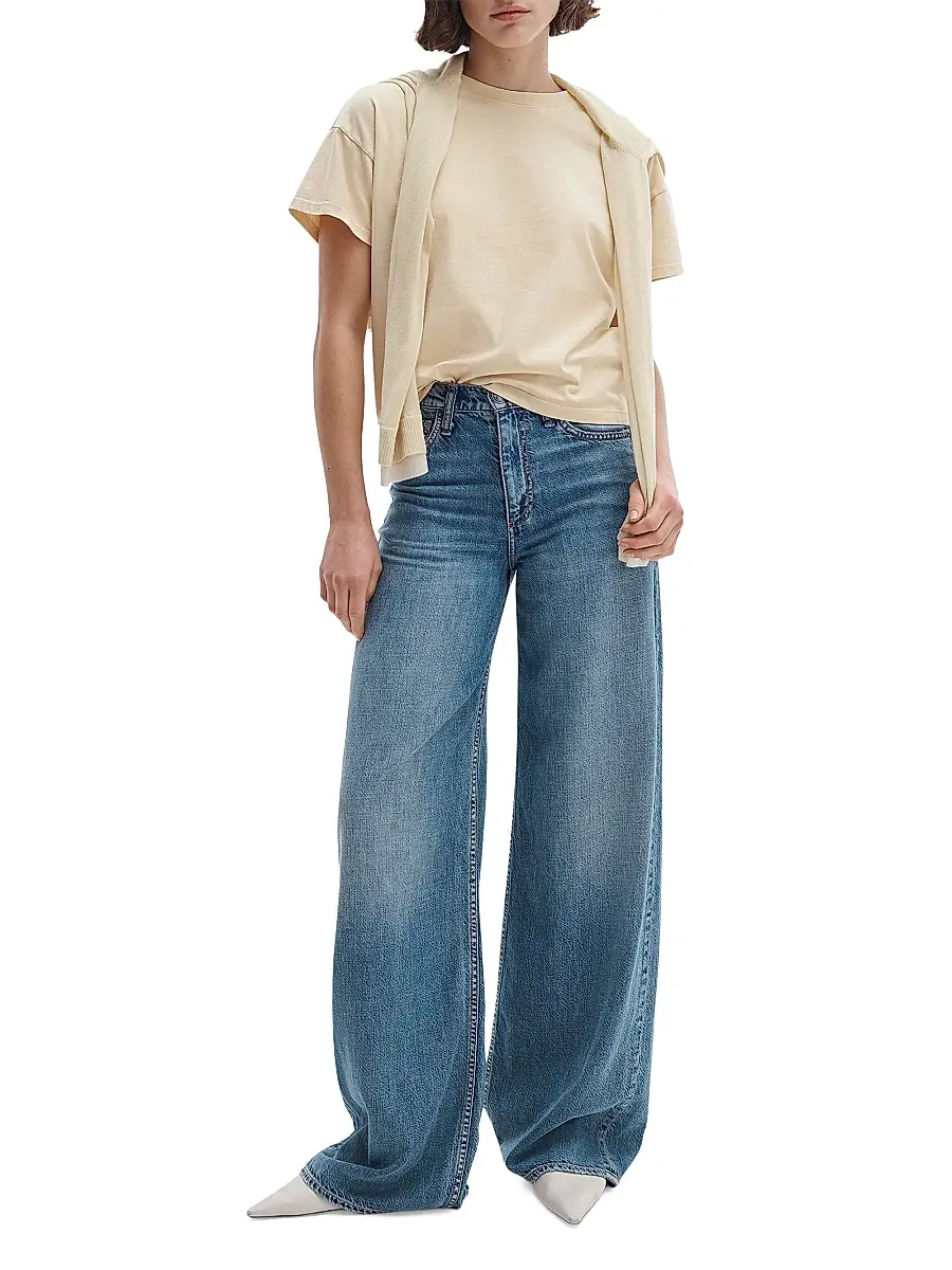 rag & bone Women's Kelly Distressed Washed Boxy T-Shirt | Thumbnail 2