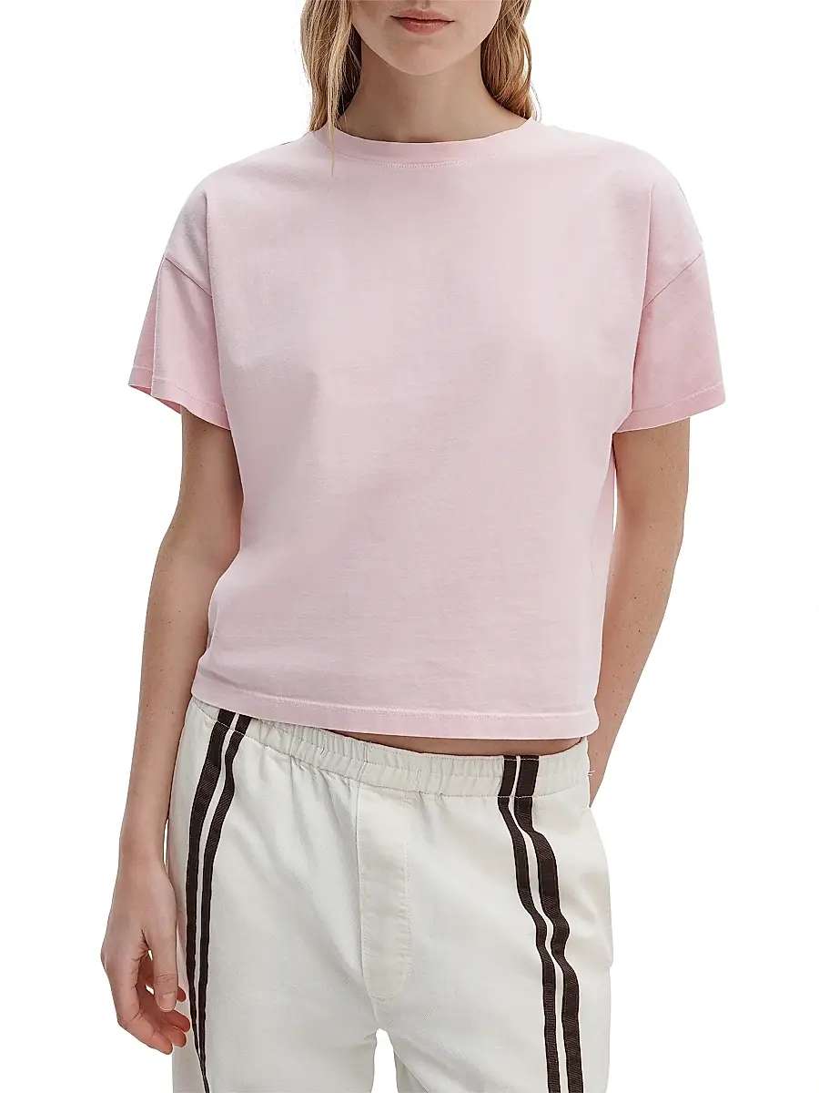 rag & bone Women's Kelly Distressed Washed Boxy T-Shirt | Thumbnail 3