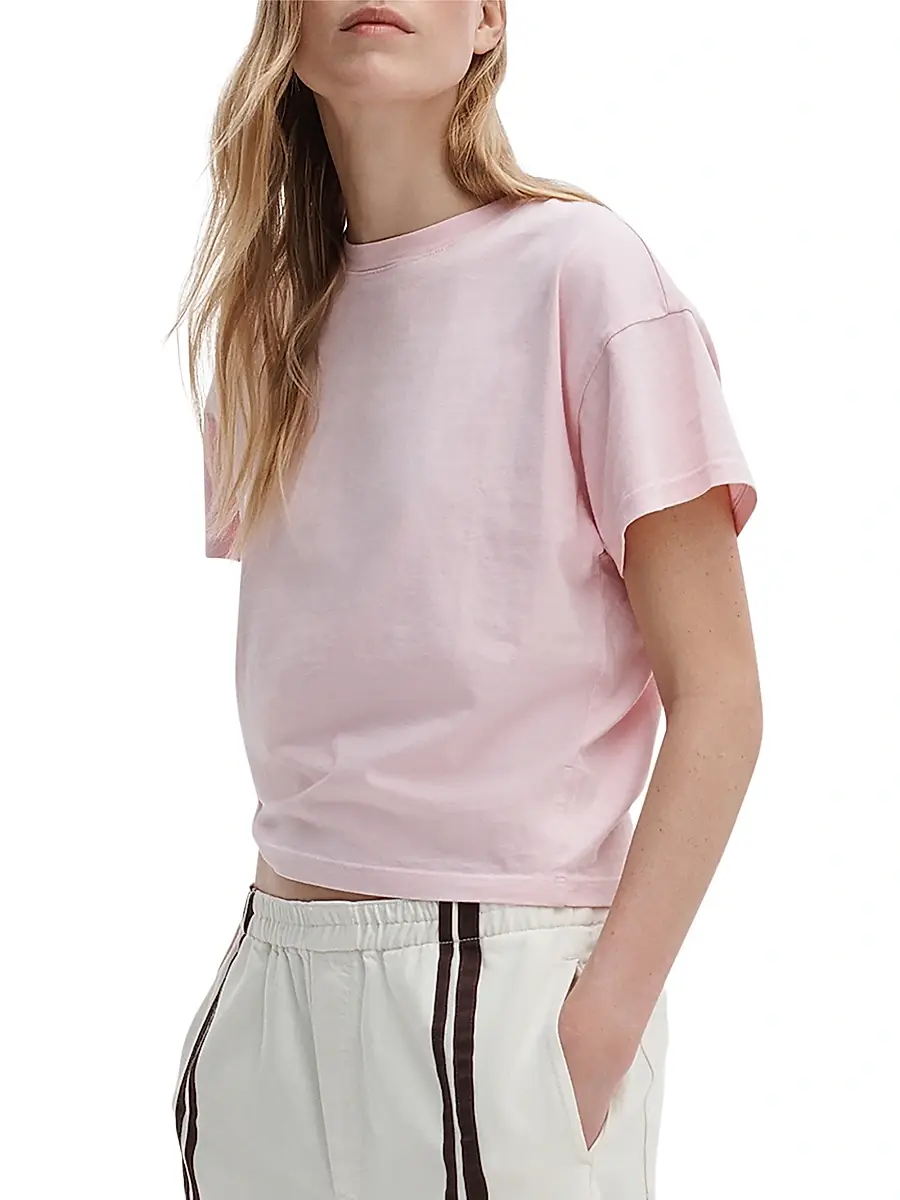 rag & bone Women's Kelly Distressed Washed Boxy T-Shirt | Thumbnail 4