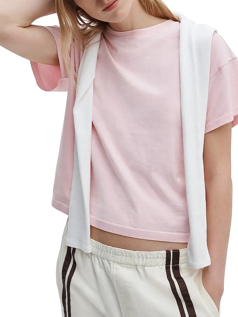 rag & bone Women's Kelly Distressed Washed Boxy T-Shirt | Thumbnail 6