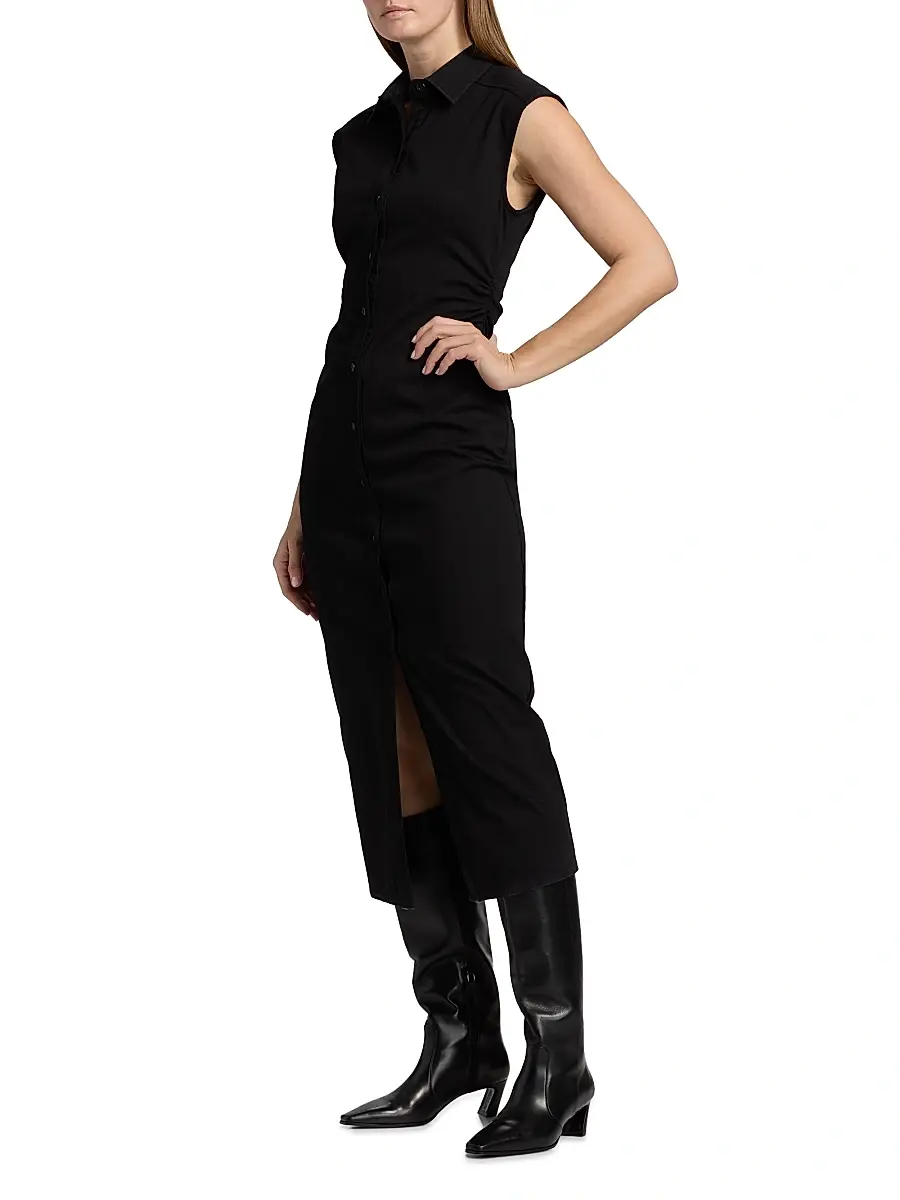 rag & bone Women's Airflex Leah Denim Midi-Dress | Thumbnail 4 rag & bone Women's Airflex Leah Denim Midi-Dress | Thumbnail 4