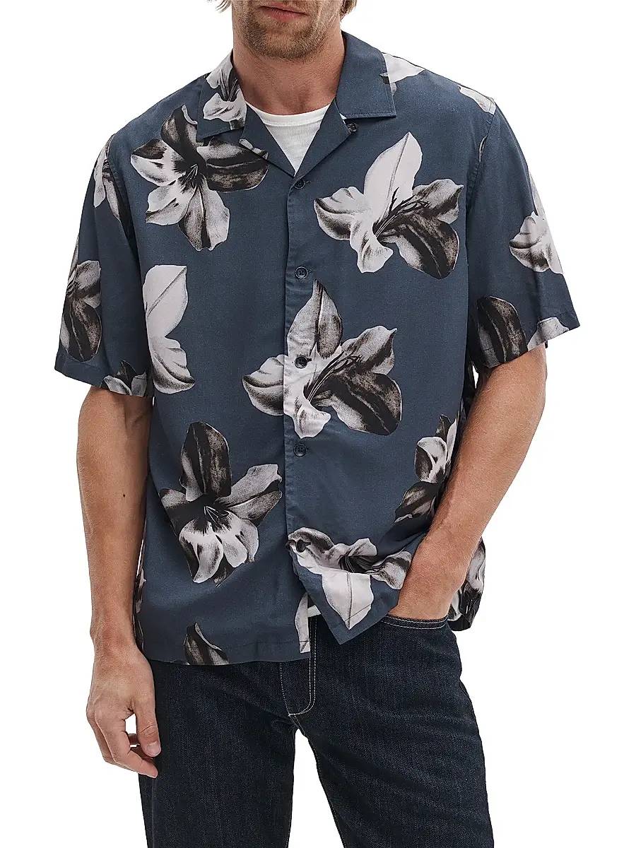 rag & bone Men's Avery Floral Camp Shirt | Thumbnail 3