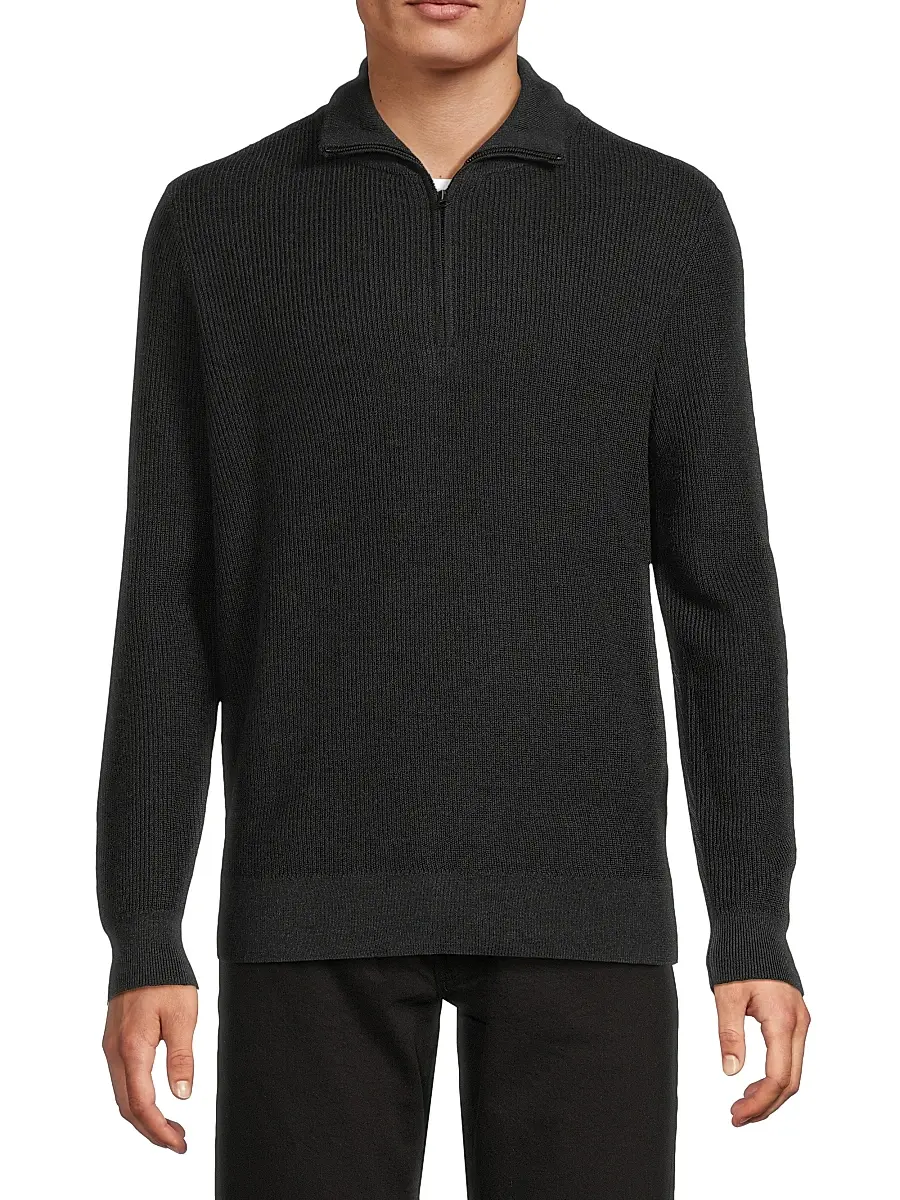 rag & bone Men's Joel Wool-Blend Half-Zip Sweater | Thumbnail 3