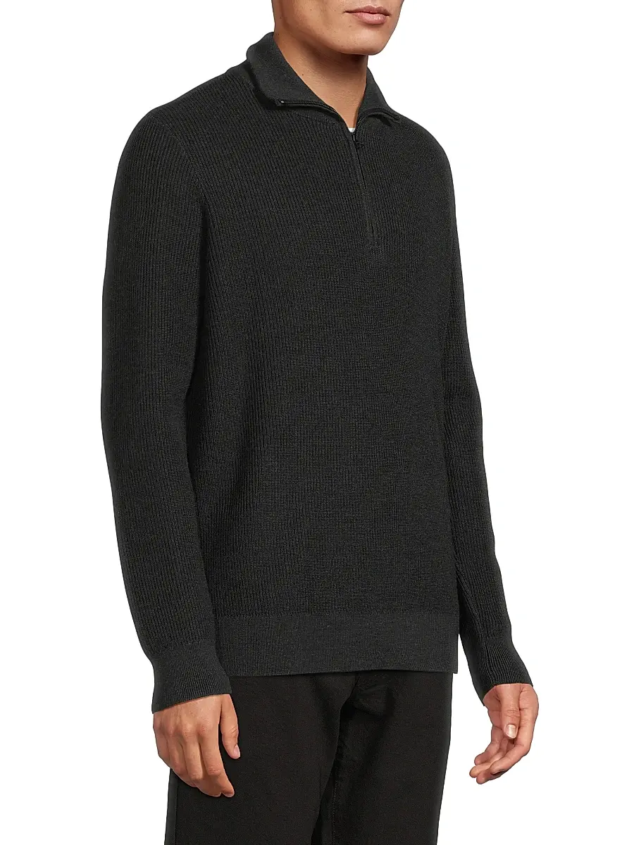 rag & bone Men's Joel Wool-Blend Half-Zip Sweater | Thumbnail 4