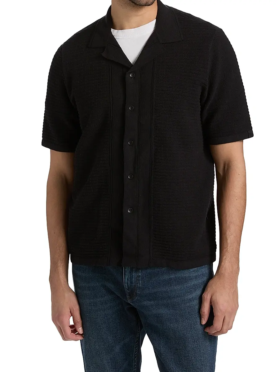 rag & bone Men's Zuma Ottoman Cotton-Blend Camp Shirt | Thumbnail 3 rag & bone Men's Zuma Ottoman Cotton-Blend Camp Shirt | Thumbnail 3