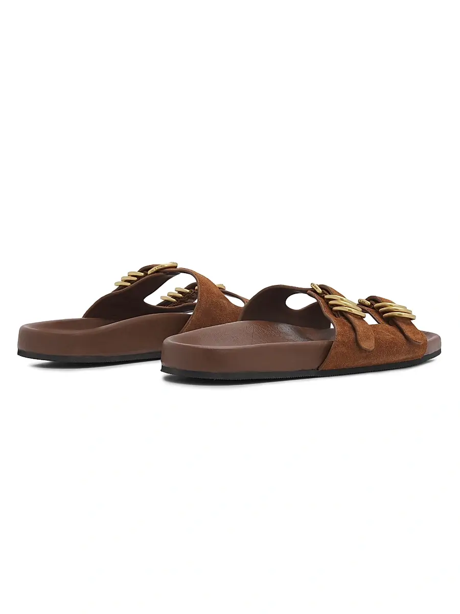 rag & bone Women's Rue Buckle Suede Slides | Thumbnail 3 rag & bone Women's Rue Buckle Suede Slides | Thumbnail 3