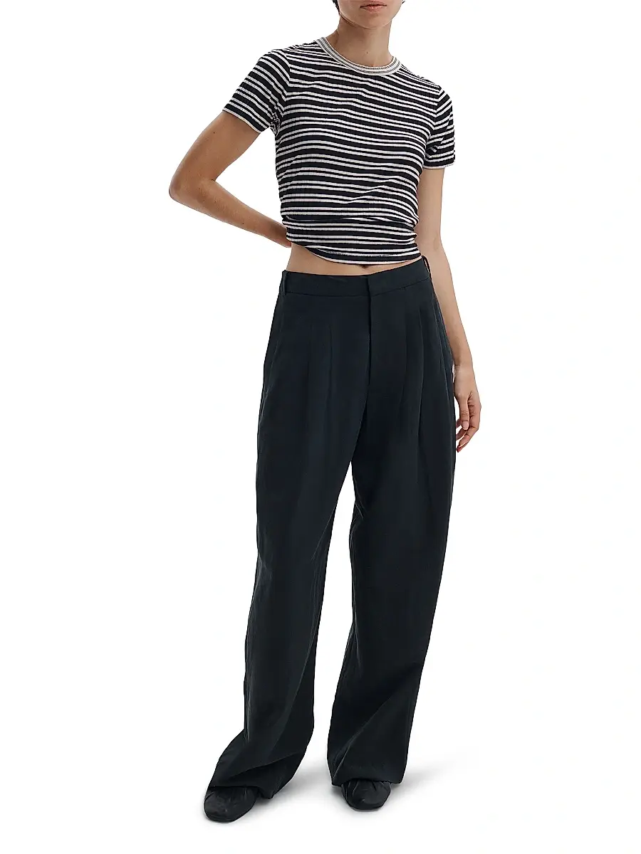 rag & bone Women's Luca Stripe Contrast T-Shirt | Thumbnail 2