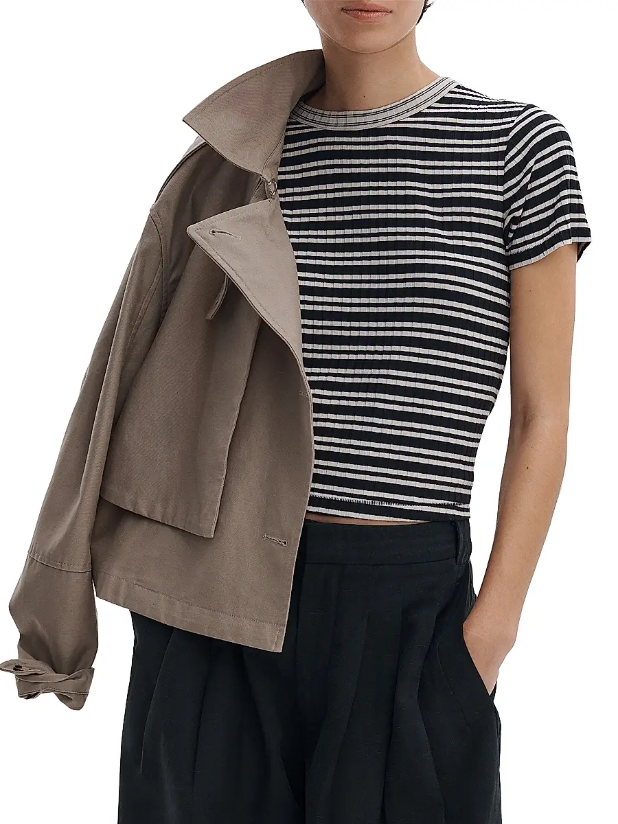 rag & bone Women's Luca Stripe Contrast T-Shirt | Thumbnail 5