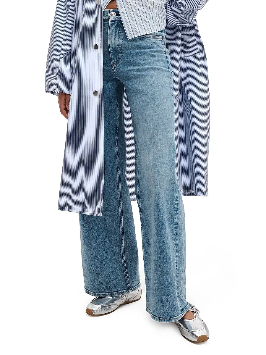 rag & bone Women's Flexi Andi Wide-Leg Jeans | Thumbnail 3