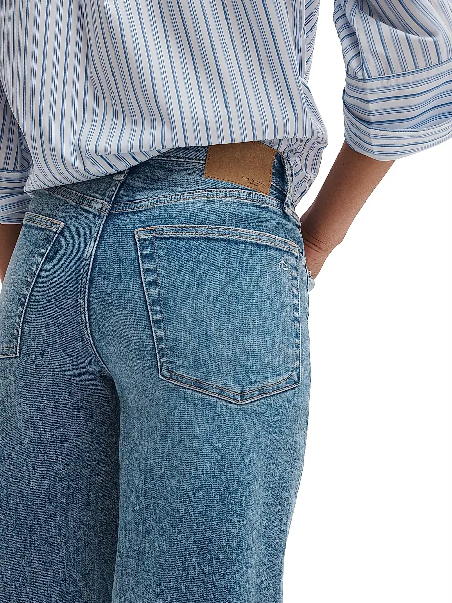 rag & bone Women's Flexi Andi Wide-Leg Jeans | Thumbnail 5