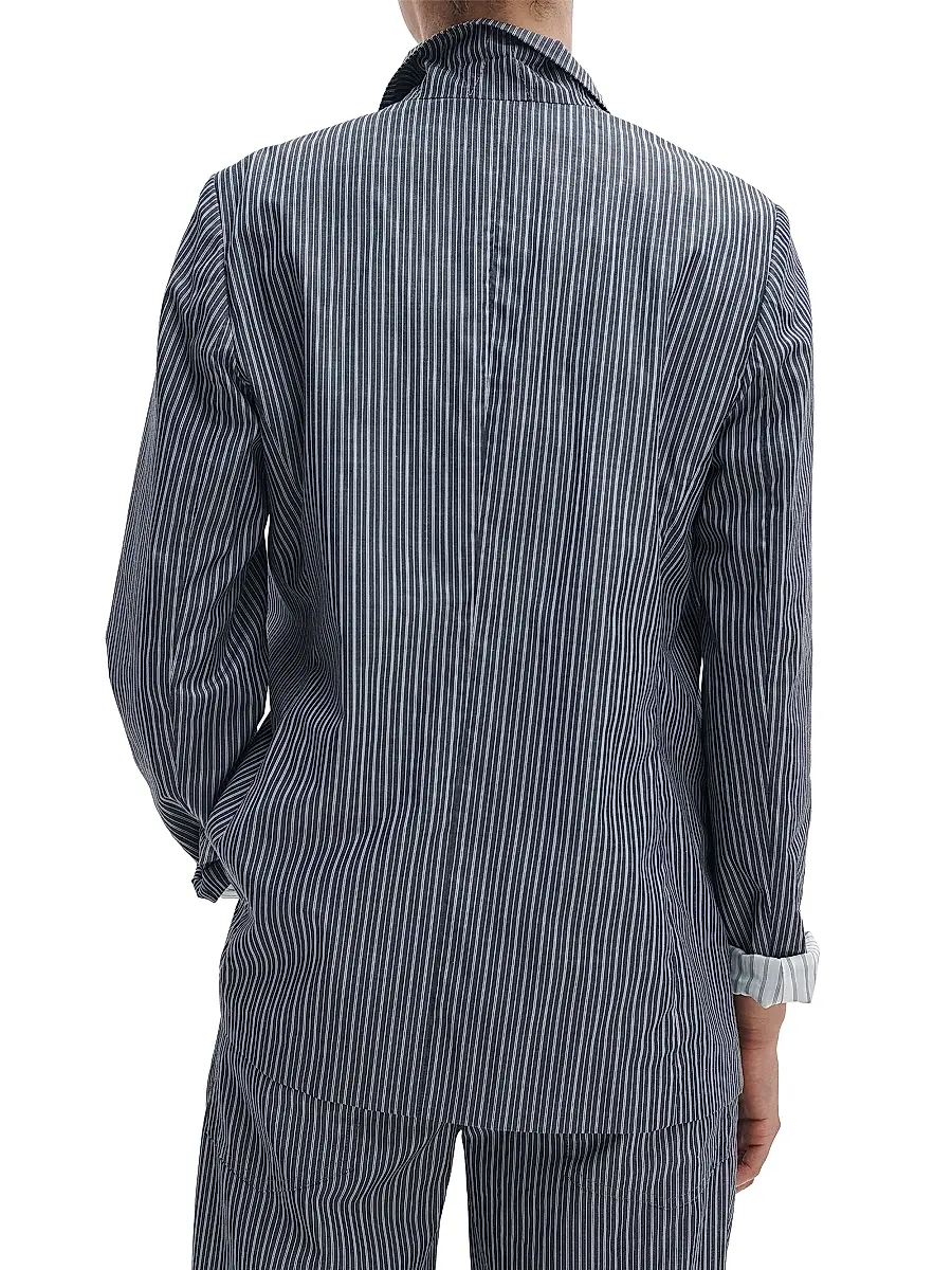 rag & bone Women's Jennie Striped Poplin Blazer | Thumbnail 4