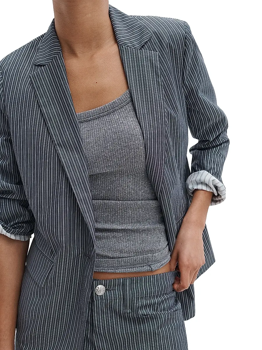 rag & bone Women's Jennie Striped Poplin Blazer | Thumbnail 5