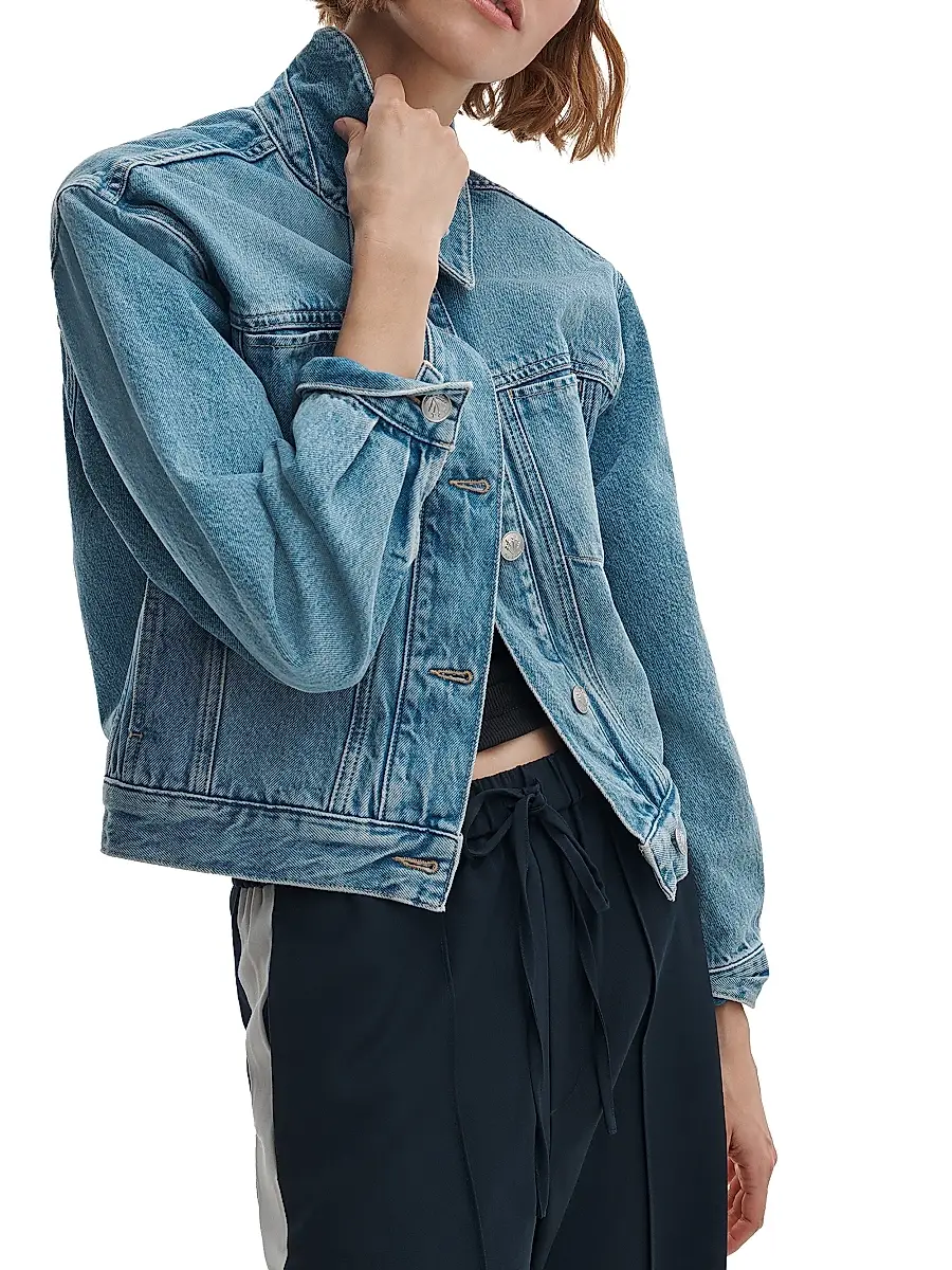 rag & bone Women's Marie Denim Trucker Jacket | Thumbnail 2 rag & bone Women's Marie Denim Trucker Jacket | Thumbnail 2