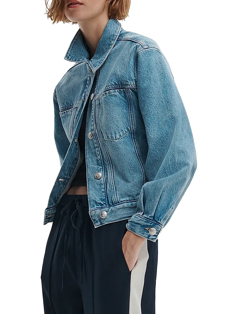 rag & bone Women's Marie Denim Trucker Jacket | Thumbnail 3 rag & bone Women's Marie Denim Trucker Jacket | Thumbnail 3