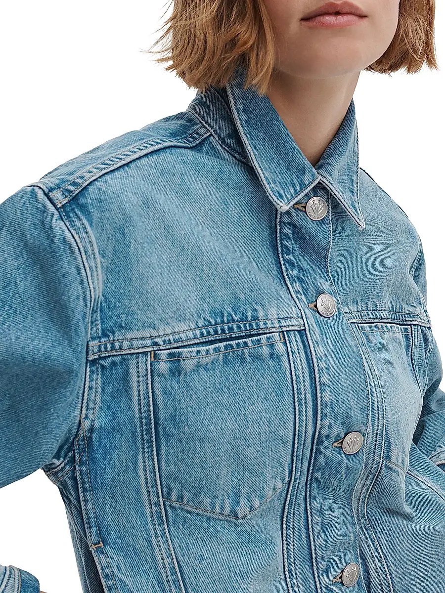 rag & bone Women's Marie Denim Trucker Jacket | Thumbnail 5 rag & bone Women's Marie Denim Trucker Jacket | Thumbnail 5