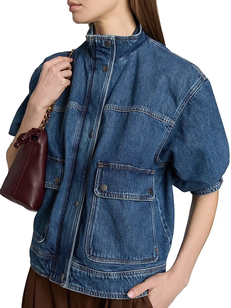 rag & bone Women's Sophia Stand Collar Denim Jacket | Thumbnail 6 rag & bone Women's Sophia Stand Collar Denim Jacket | Thumbnail 6