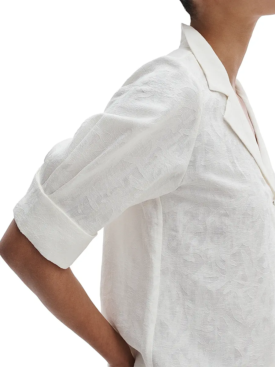 rag & bone Women's Carmella Jacquard Button-Front Top | Thumbnail 5