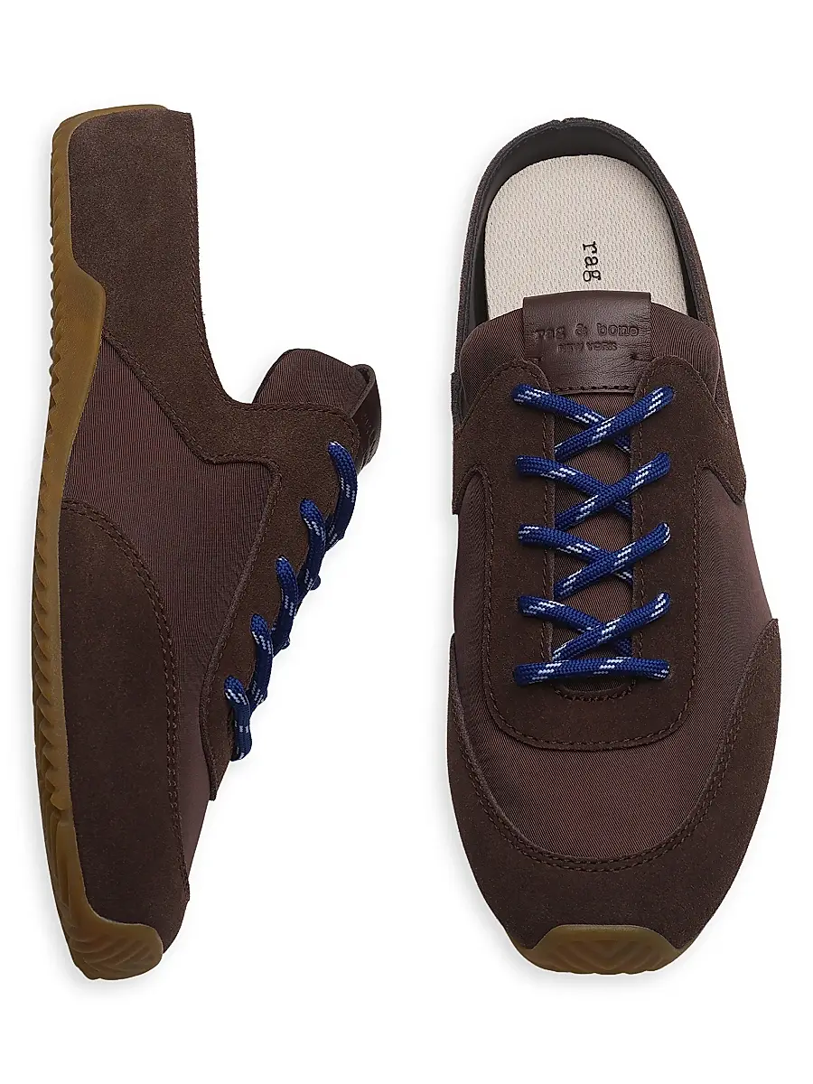 rag & bone Women's Retro Leather-Suede Runner Mule Sneakers | Thumbnail 5 rag & bone Women's Retro Leather-Suede Runner Mule Sneakers | Thumbnail 5