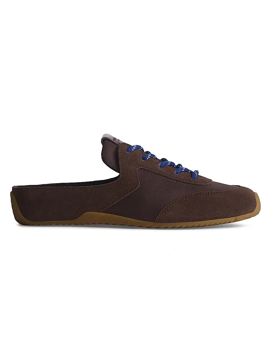 rag & bone Women's Retro Leather-Suede Runner Mule Sneakers