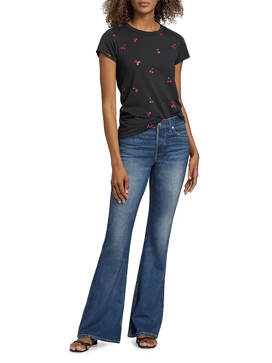rag & bone Women's All Over Cherry T-Shirt | Thumbnail 2