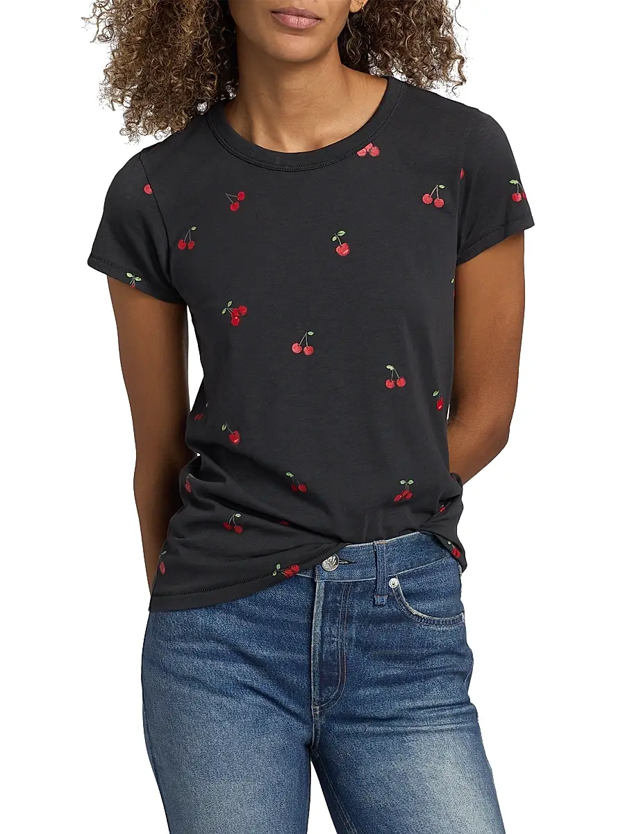 rag & bone Women's All Over Cherry T-Shirt | Thumbnail 3