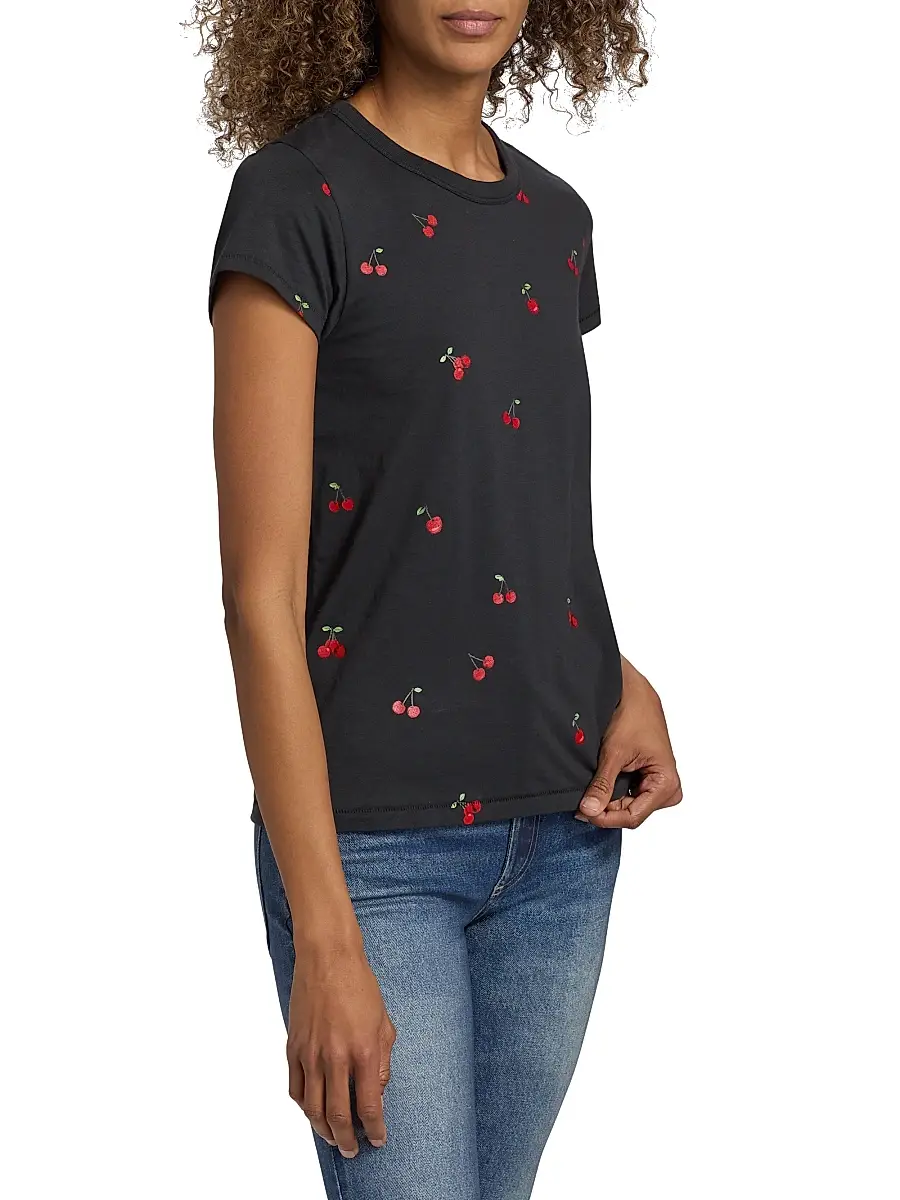 rag & bone Women's All Over Cherry T-Shirt | Thumbnail 4