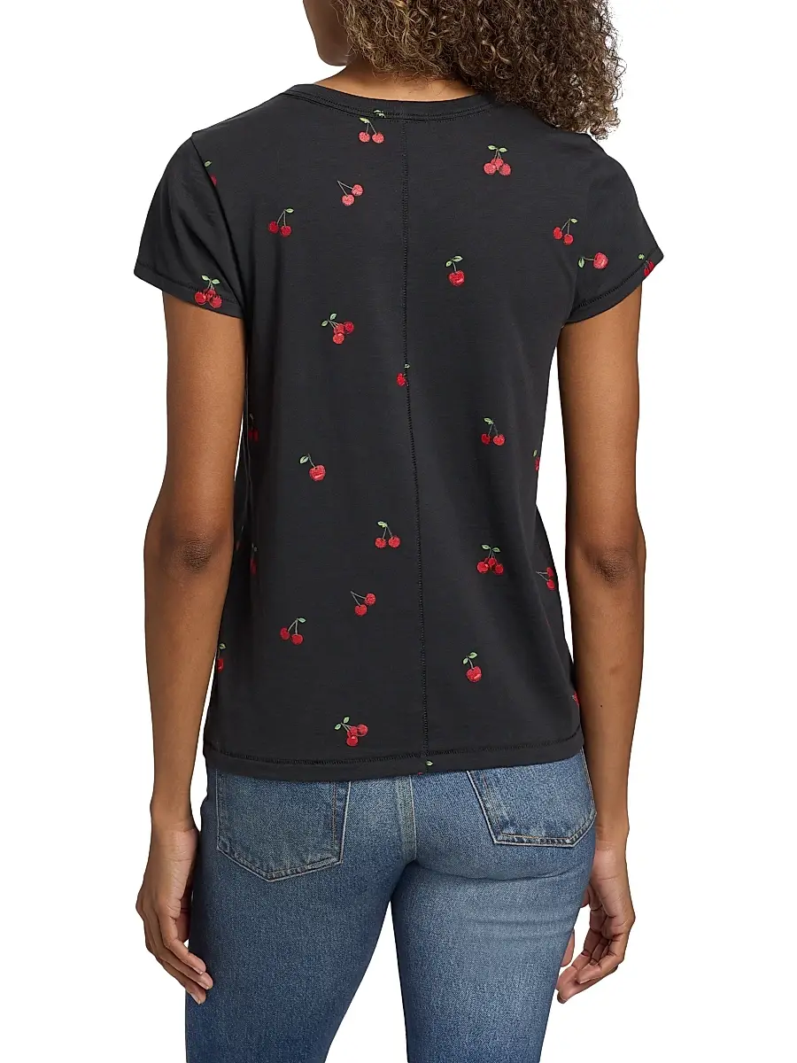rag & bone Women's All Over Cherry T-Shirt | Thumbnail 5