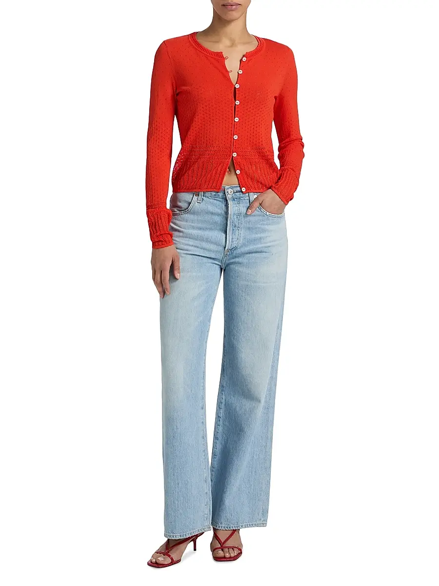 rag & bone Women's Michelle Pointelle Knit Cardigan | Thumbnail 2