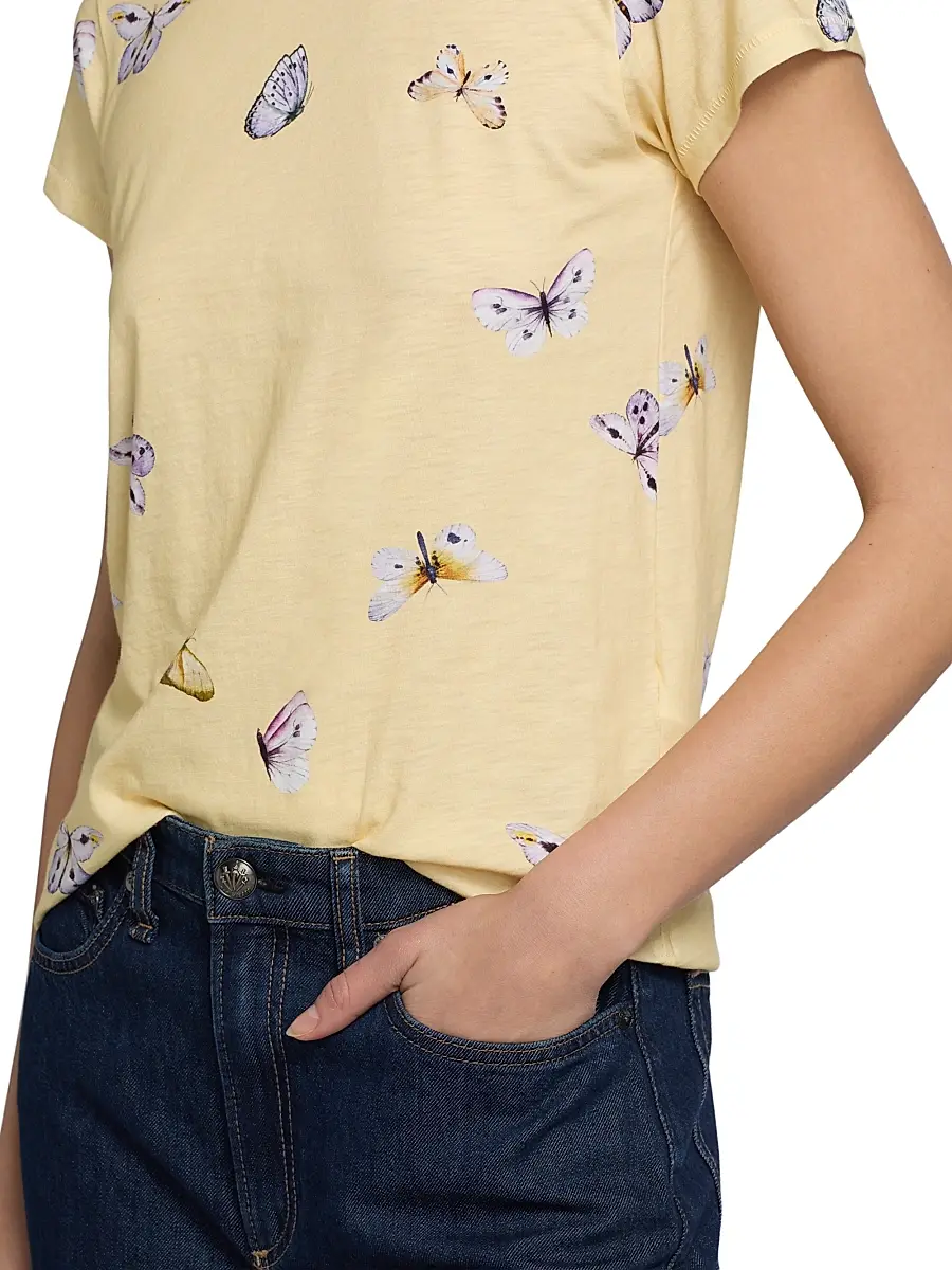 rag & bone Women's Tammy Butterfly T-Shirt | Thumbnail 6
