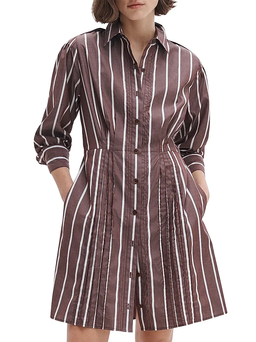rag & bone Women's Taylor Striped Cotton A-Line Mini-Shirtdress | Thumbnail 3 rag & bone Women's Taylor Striped Cotton A-Line Mini-Shirtdress | Thumbnail 3