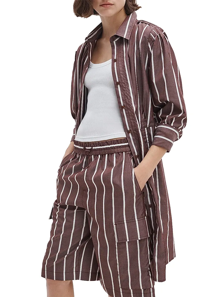 rag & bone Women's Taylor Striped Cotton A-Line Mini-Shirtdress | Thumbnail 4 rag & bone Women's Taylor Striped Cotton A-Line Mini-Shirtdress | Thumbnail 4