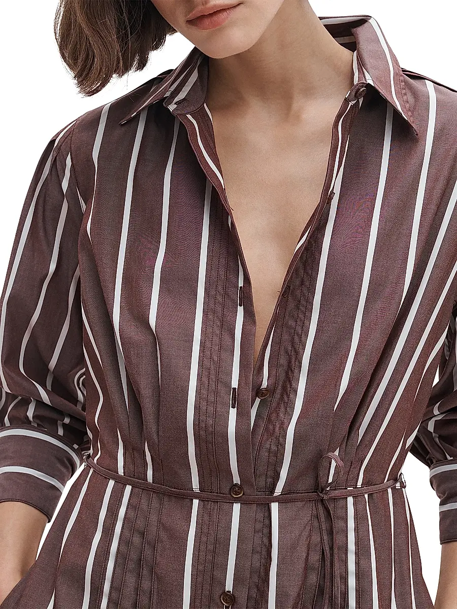 rag & bone Women's Taylor Striped Cotton A-Line Mini-Shirtdress | Thumbnail 6 rag & bone Women's Taylor Striped Cotton A-Line Mini-Shirtdress | Thumbnail 6