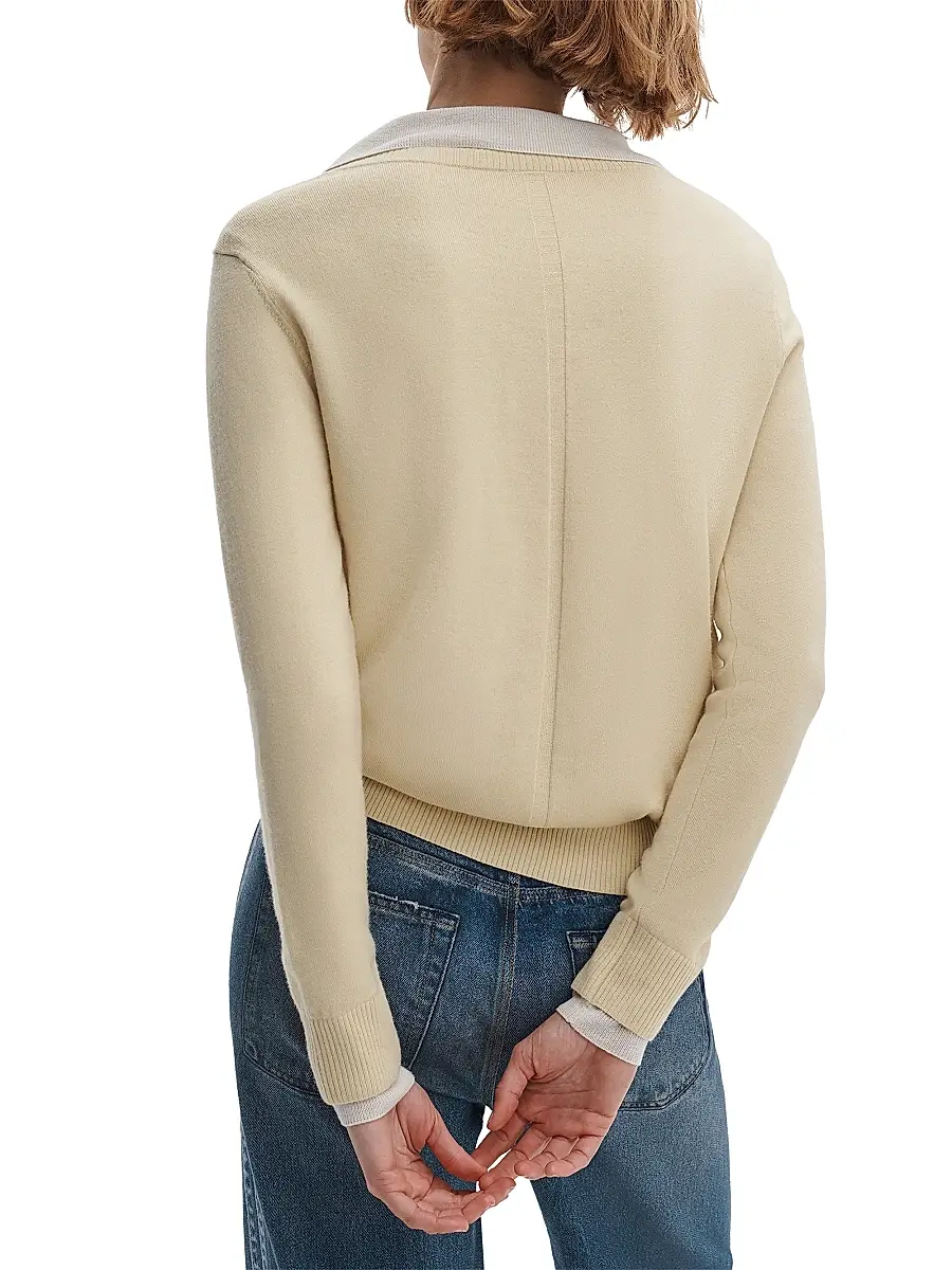 rag & bone Women's Anne Long-Sleeve Wool Polo Sweater | Thumbnail 4
