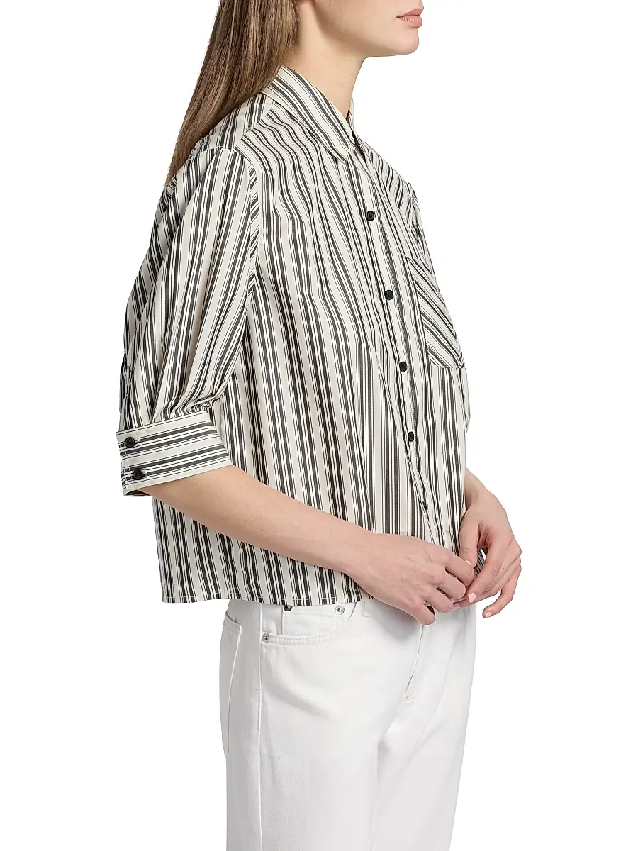 rag & bone Women's Lucia Striped Cotton Poplin Shirt | Thumbnail 4 rag & bone Women's Lucia Striped Cotton Poplin Shirt | Thumbnail 4