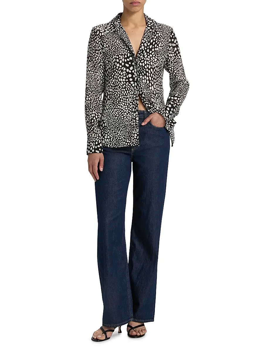 rag & bone Women's Sade Printed Blouse | Thumbnail 2 rag & bone Women's Sade Printed Blouse | Thumbnail 2