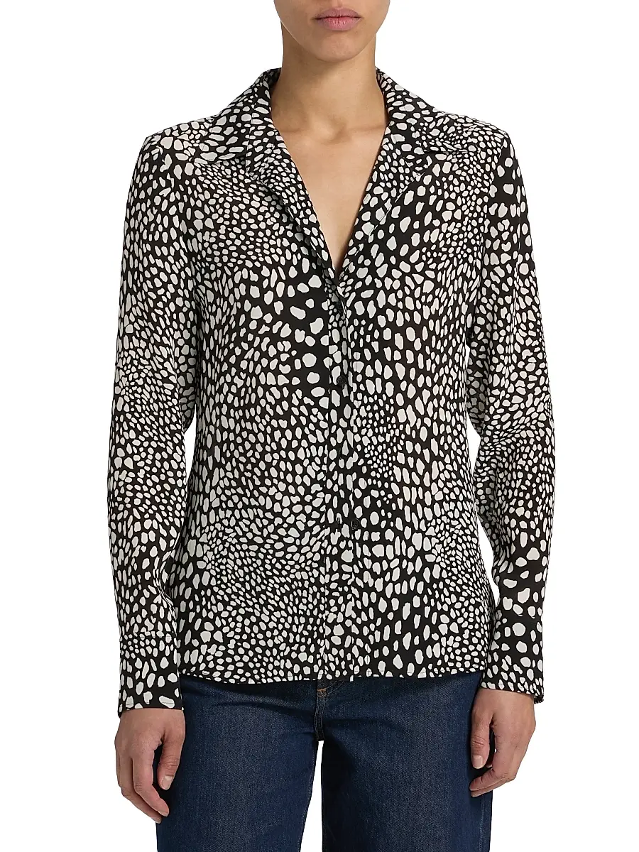 rag & bone Women's Sade Printed Blouse | Thumbnail 3 rag & bone Women's Sade Printed Blouse | Thumbnail 3