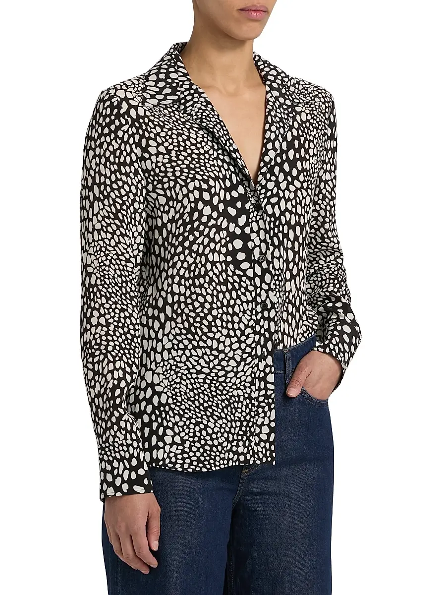 rag & bone Women's Sade Printed Blouse | Thumbnail 4 rag & bone Women's Sade Printed Blouse | Thumbnail 4