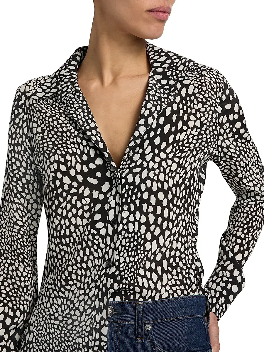 rag & bone Women's Sade Printed Blouse | Thumbnail 6 rag & bone Women's Sade Printed Blouse | Thumbnail 6
