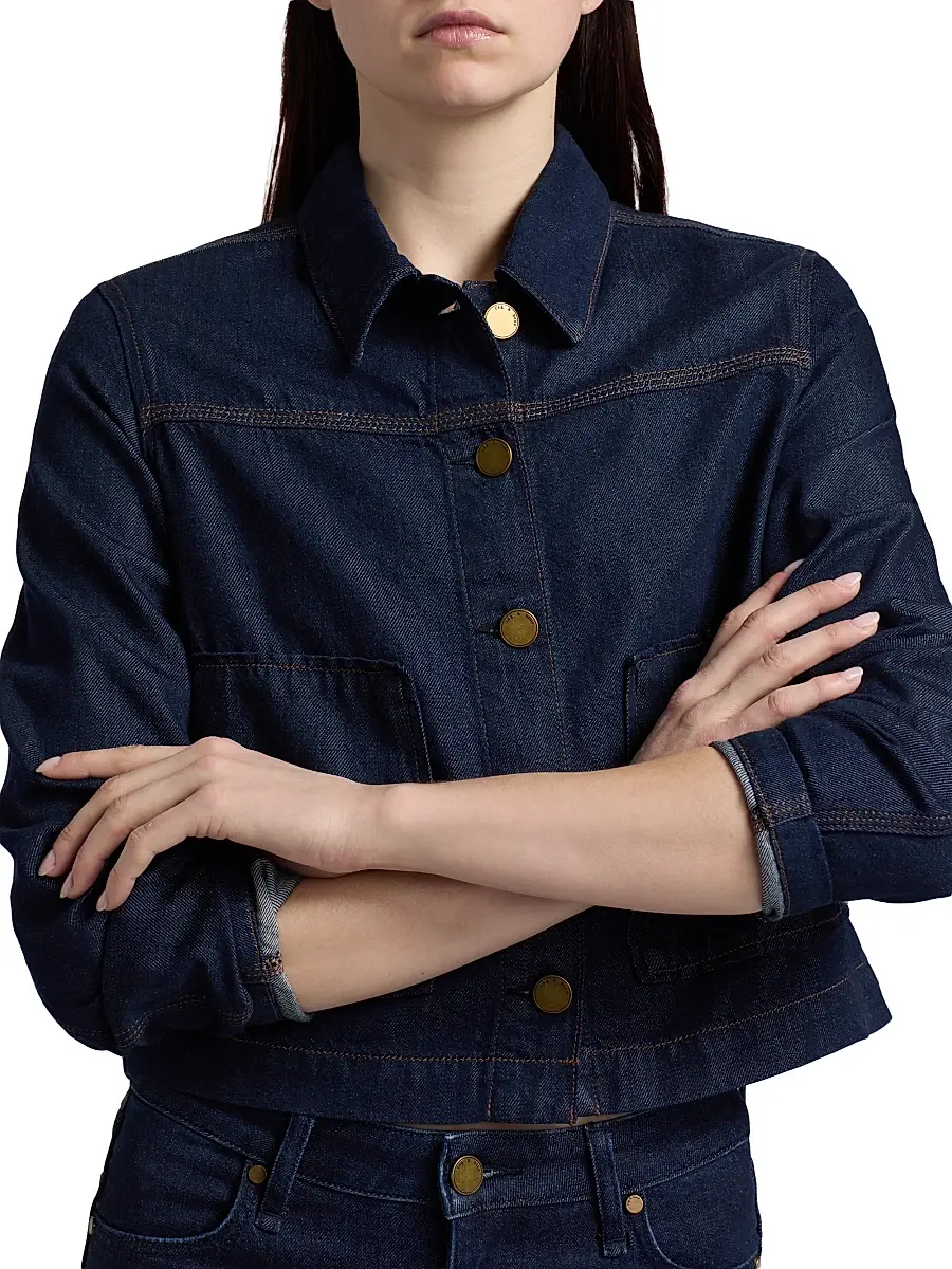 rag & bone Women's Adrianna Denim Crop Jacket | Thumbnail 6 rag & bone Women's Adrianna Denim Crop Jacket | Thumbnail 6