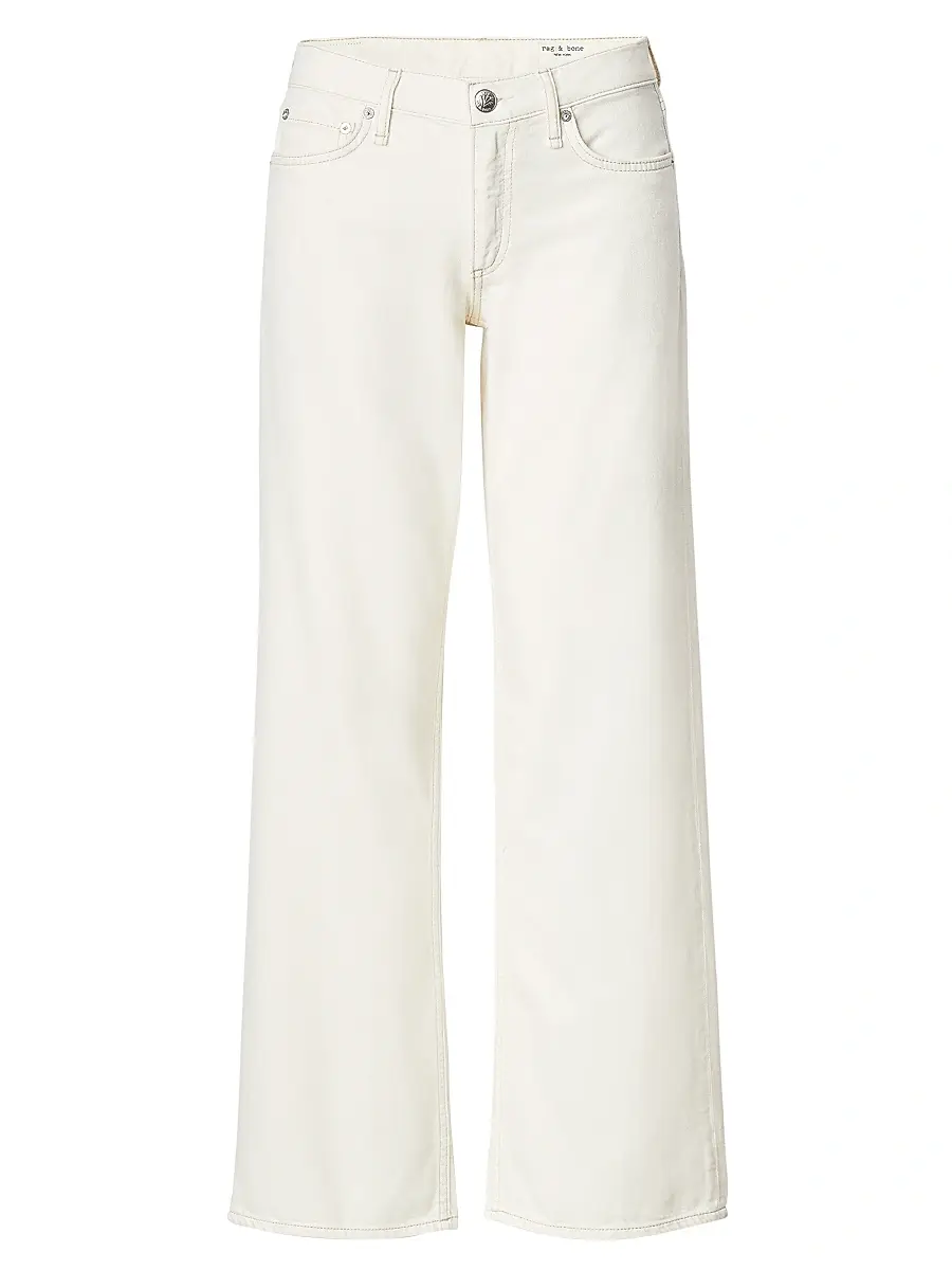 rag & bone Women's Cam Low-Rise Full Straight-Leg Jeans