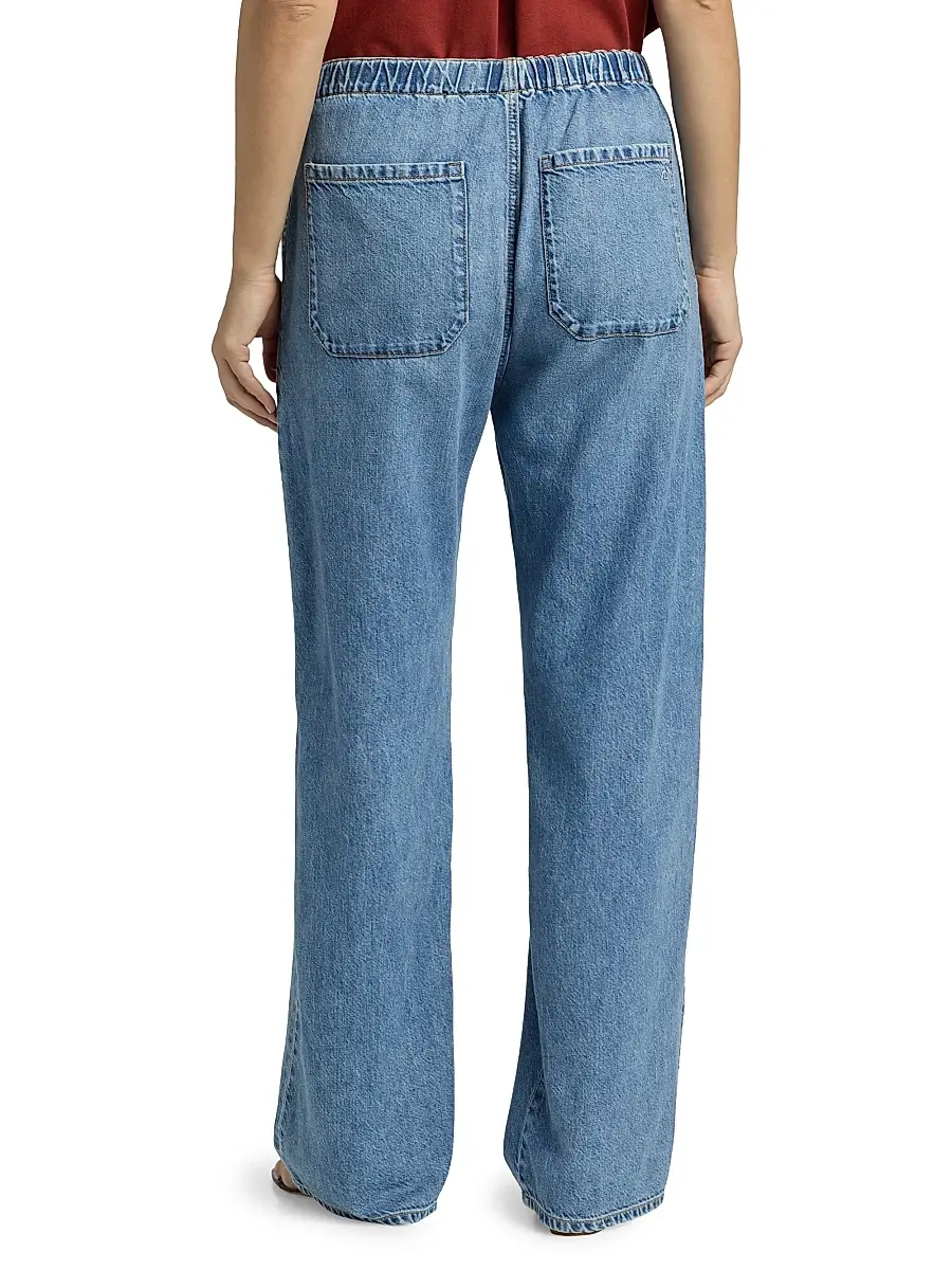 rag & bone Women's Logan Featherweight Pull-On Track Stripe Jeans | Thumbnail 5
