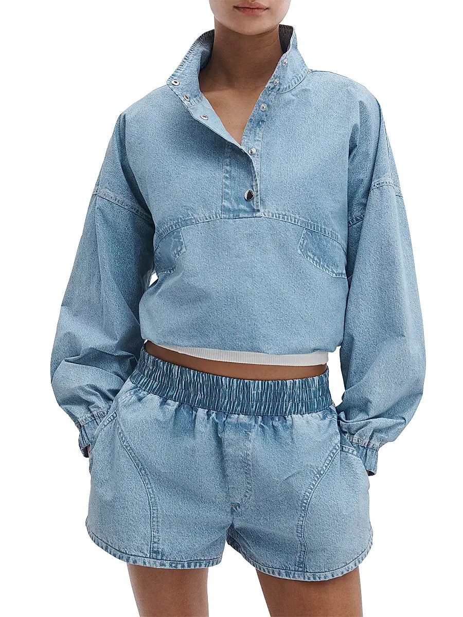 rag & bone Women's rb Miramar Flyweight Denim Sweater | Thumbnail 3 rag & bone Women's rb Miramar Flyweight Denim Sweater | Thumbnail 3