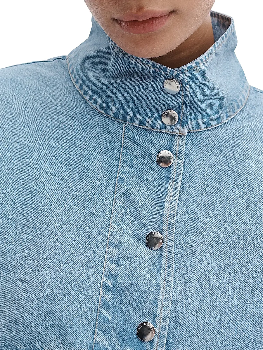 rag & bone Women's rb Miramar Flyweight Denim Sweater | Thumbnail 6 rag & bone Women's rb Miramar Flyweight Denim Sweater | Thumbnail 6