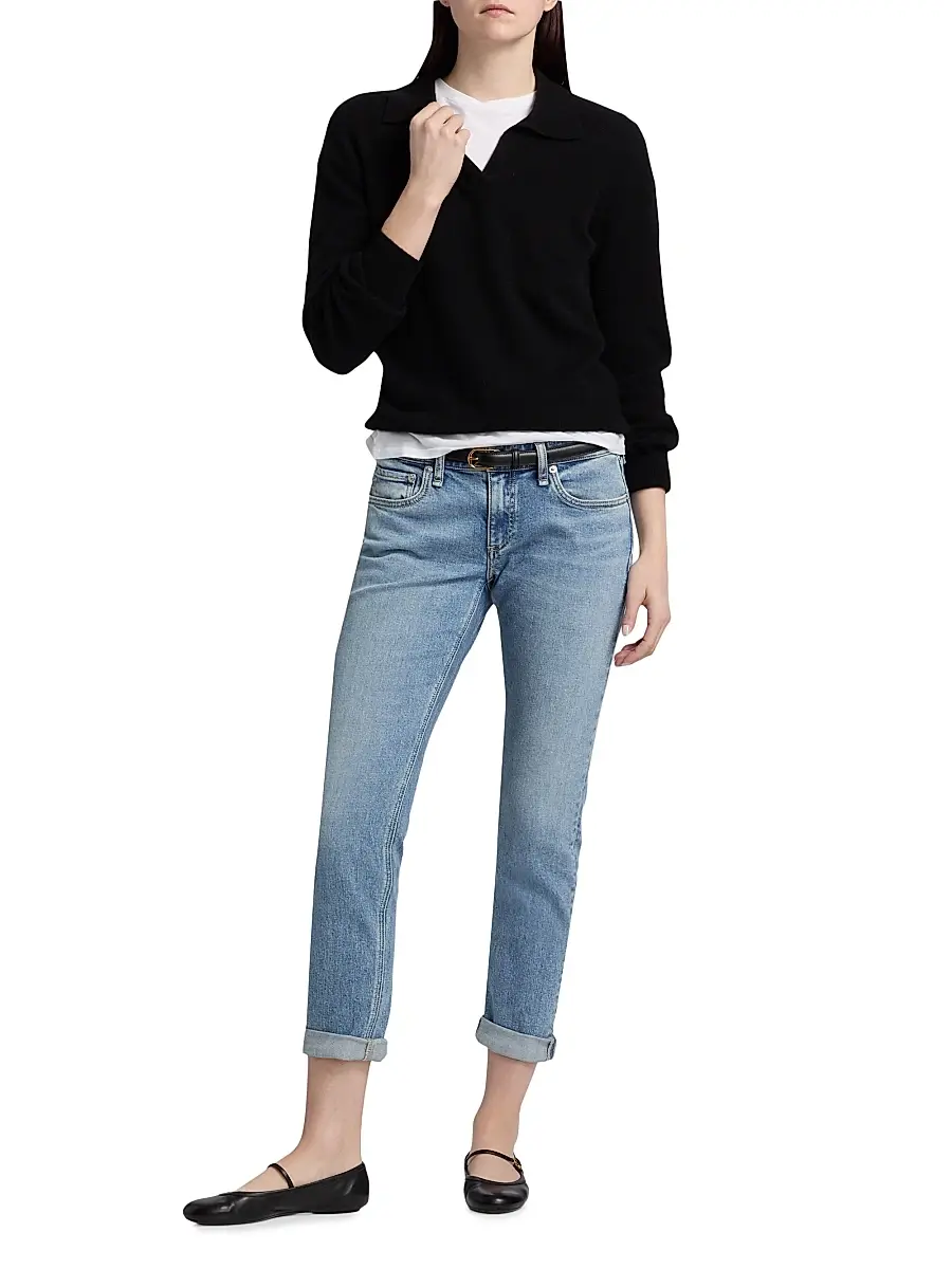 rag & bone Women's Dre Slim Low-Rise Boyfriend Jeans | Thumbnail 2