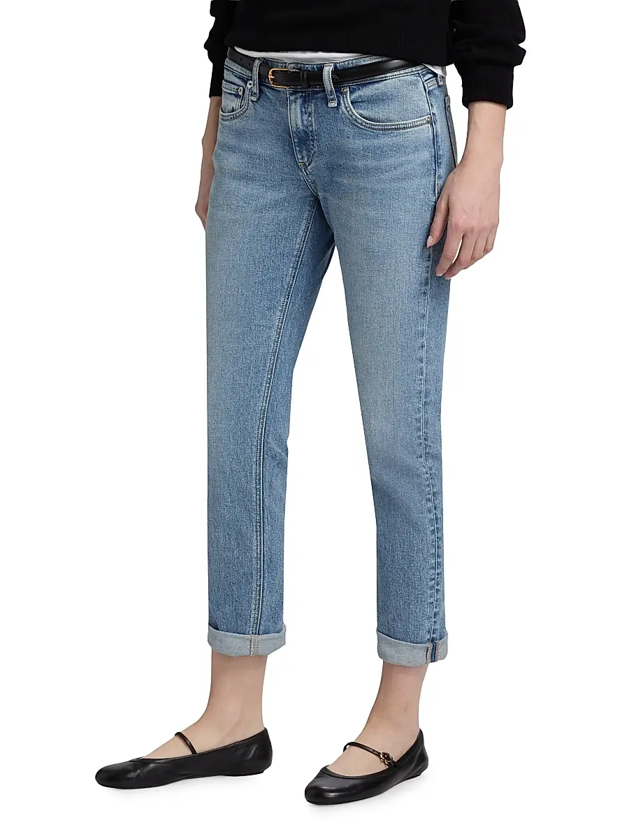 rag & bone Women's Dre Slim Low-Rise Boyfriend Jeans | Thumbnail 4